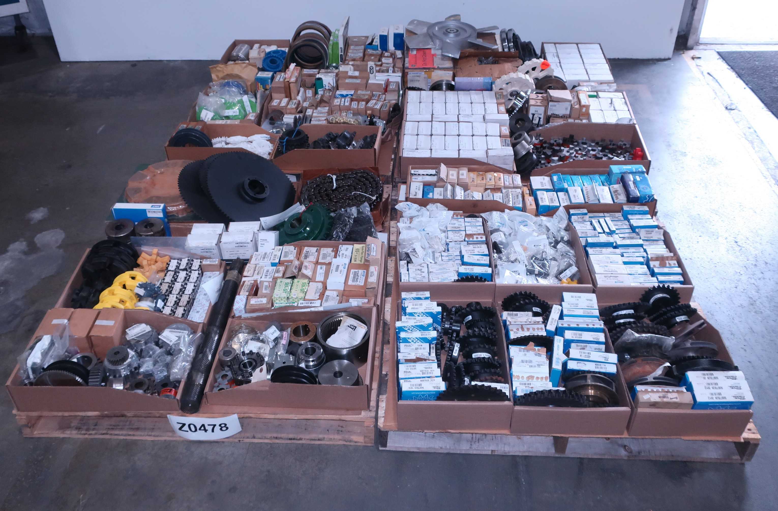 4 PALLETS OF ASSORTED POWER TRANSMISSION - POWER TRANSMISSION