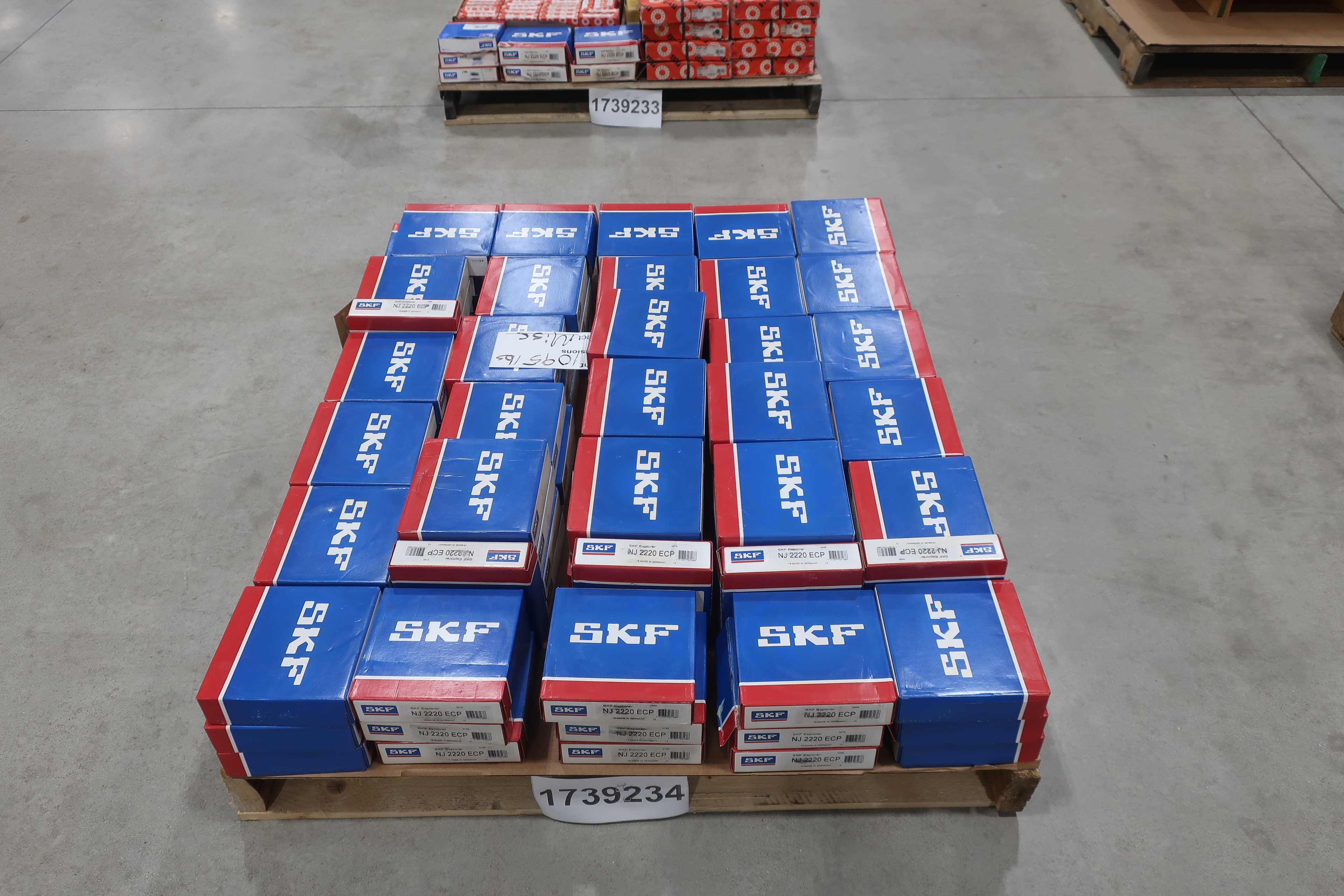 SKU 1739234 - PALLET OF SKF NJ 2220 ECP ROLLER BEARINGS - BEARINGS