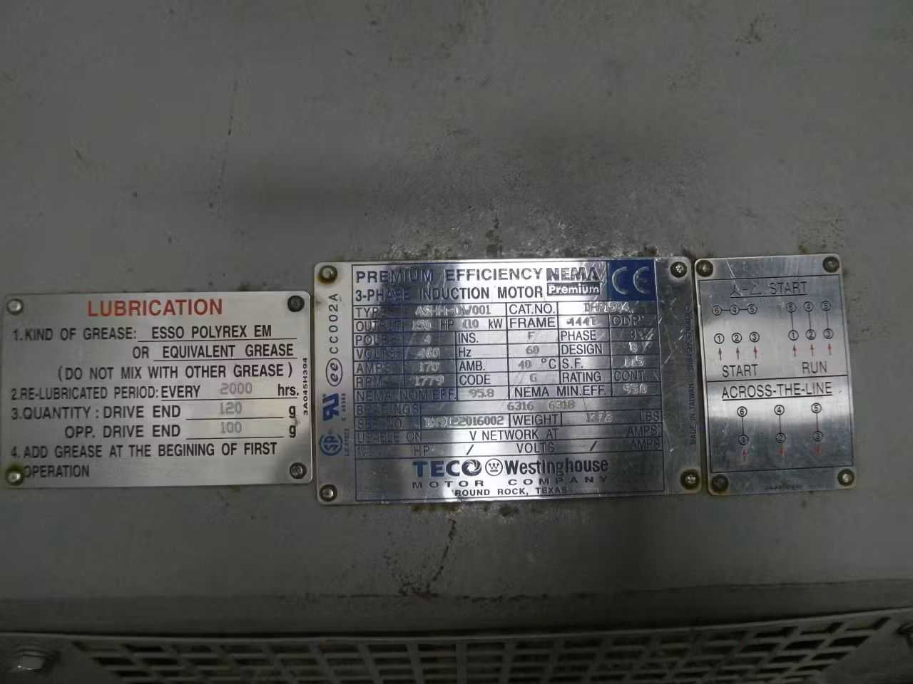 SKU 1711241 - LOT OF 4 ASSORTED MOTORS - AC MOTOR
