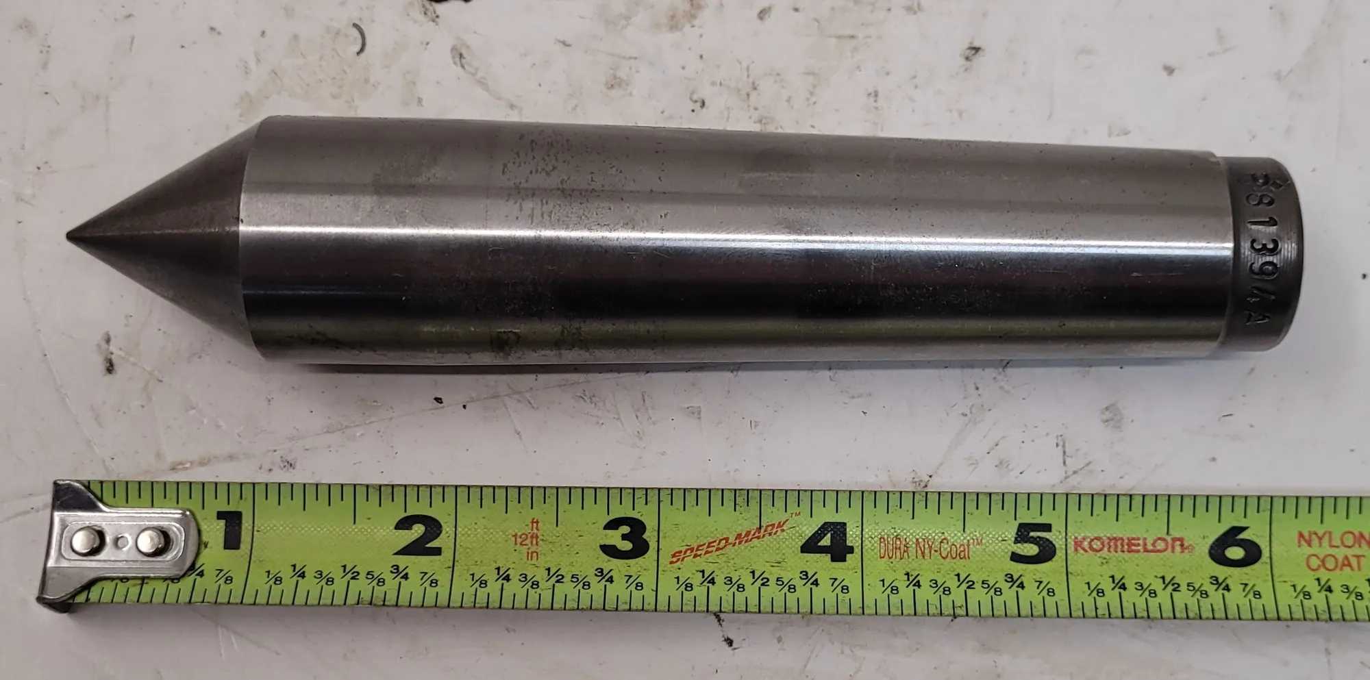 QUALTECH MT4 DEAD CENTER, 6 INCH OAL, MORSE TAPER #4, 0.25 INCH BORE DIAMETER - MACHINE TOOLING