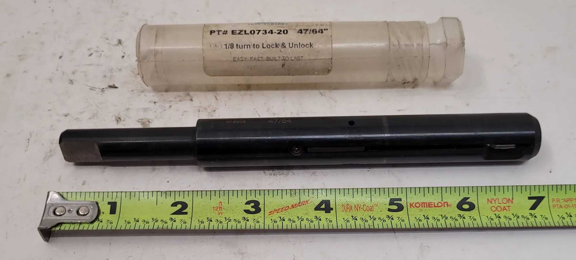 E-Z BURR DEBURRING TOOL EZL0734-20, 47/64" HOLE, 0.5" SHANK, 7.0" OAL, SERIES L3B - MACHINE TOOLING