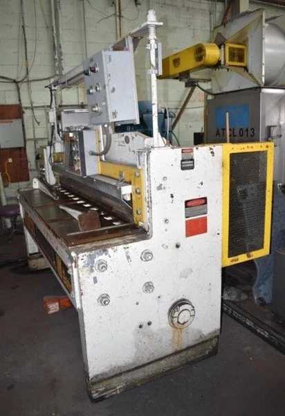 1996 FAMCO E13754-272 MECHANICAL SQUARING SHEAR, 6' X 1/4" CAPACITY, 10 HP, 65 SPM - SWING BEAM SHEARS