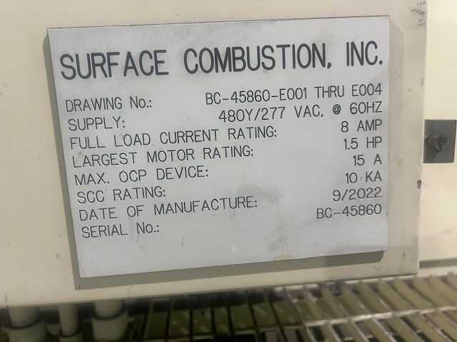2022 SURFACE COMBUSTION INC 24-36-24 DEDP-SYS #1 CHARGE CAR - PLANT & FACILITY EQUIPMENT