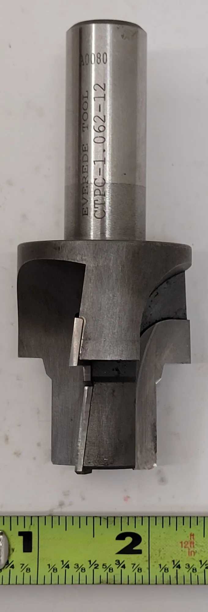 EVEREDE CTPC-1.062-12 CONTOUR CUTTER, OAL: 4IN, 3 FLUTES, CUTTER L: 2.00”, SHANK D: .750” - MACHINE TOOLING