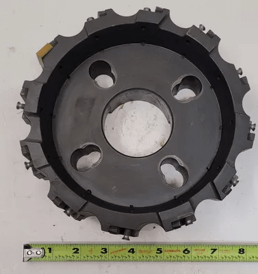INGERSOLL CUTTING TOOLS 6G3K08R01 MAX-I-CUT MILL, 8” OVERALL DIAMETER, 12 FLUTES/INSERTS - MACHINE TOOLING