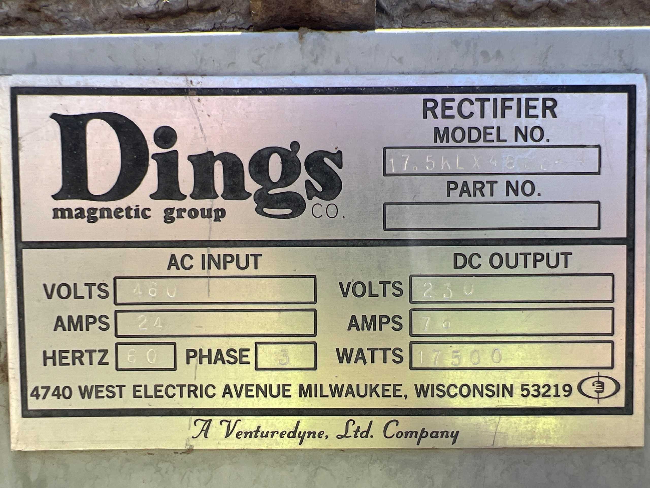 DINGS SUSPENDED MAGNETIC SEPARATOR - SEPARATORS