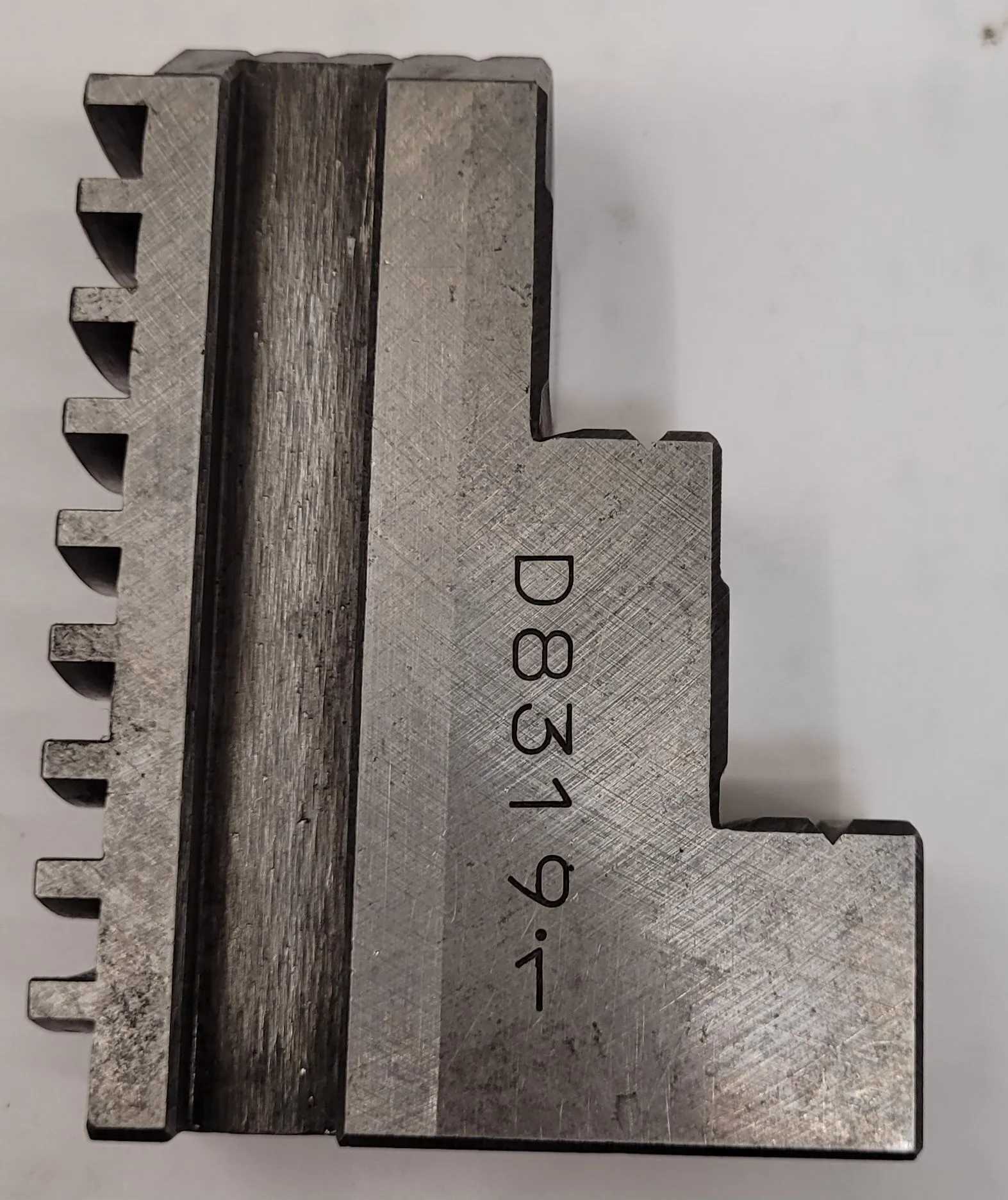 D8319 LATHE CHUCK JAWS, SET OF 3, 3-3/8"H X 7/8"W X 2-1/2"D, 1/8" TOOTH GAP - MACHINE TOOLING