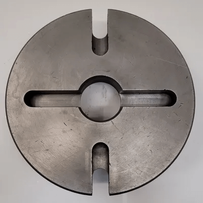 D1-6 LATHE CHUCK ADAPTER BACK PLATE, 10" DIAMETER, 2-1/4" THRU HOLE, 2 PINS - MACHINE TOOLING