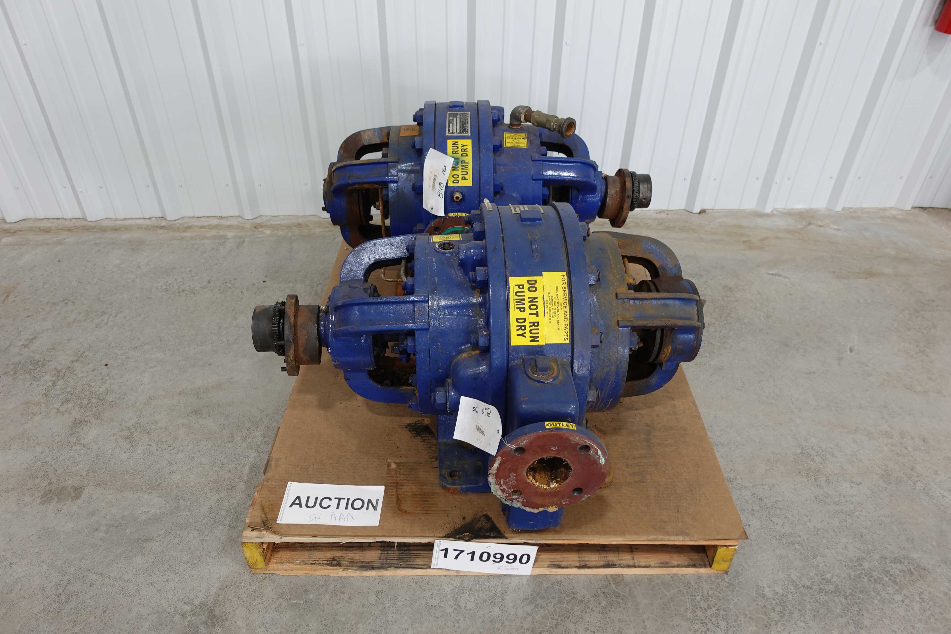 SKU 1710990 - LOT OF 2 NASH 1251C HYTOR 3IN VACUUM PUMPS - VACUUM PUMP