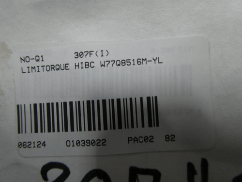 SKU 1039022 - LIMITORQUE HIBC W77Q8516M-YL ELECTRIC VALVE ACTUATOR 75/100V 0.33HP - ELECTRIC VALVE ACTUATORS