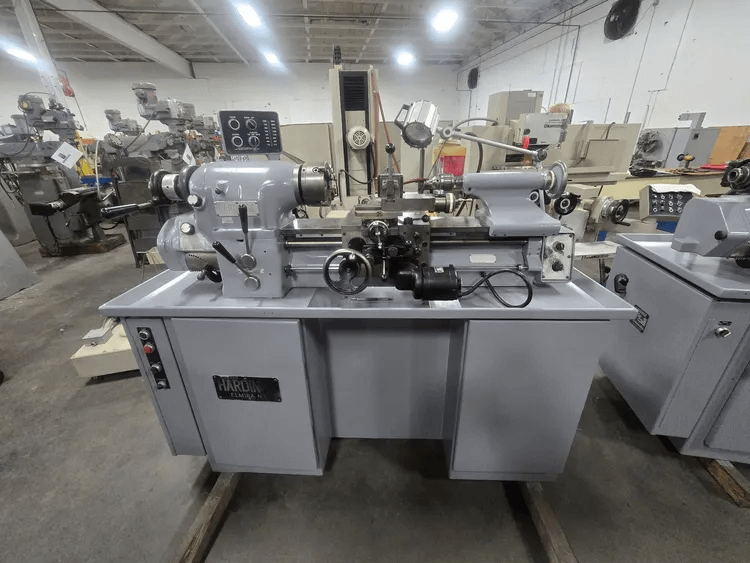 HARDINGE HLV-H WIDE BED TOOL ROOM LATHE, 11" SWING, 18-20" CENTERS, 1.5HP, 125-3000RPM - MANUAL LATHES