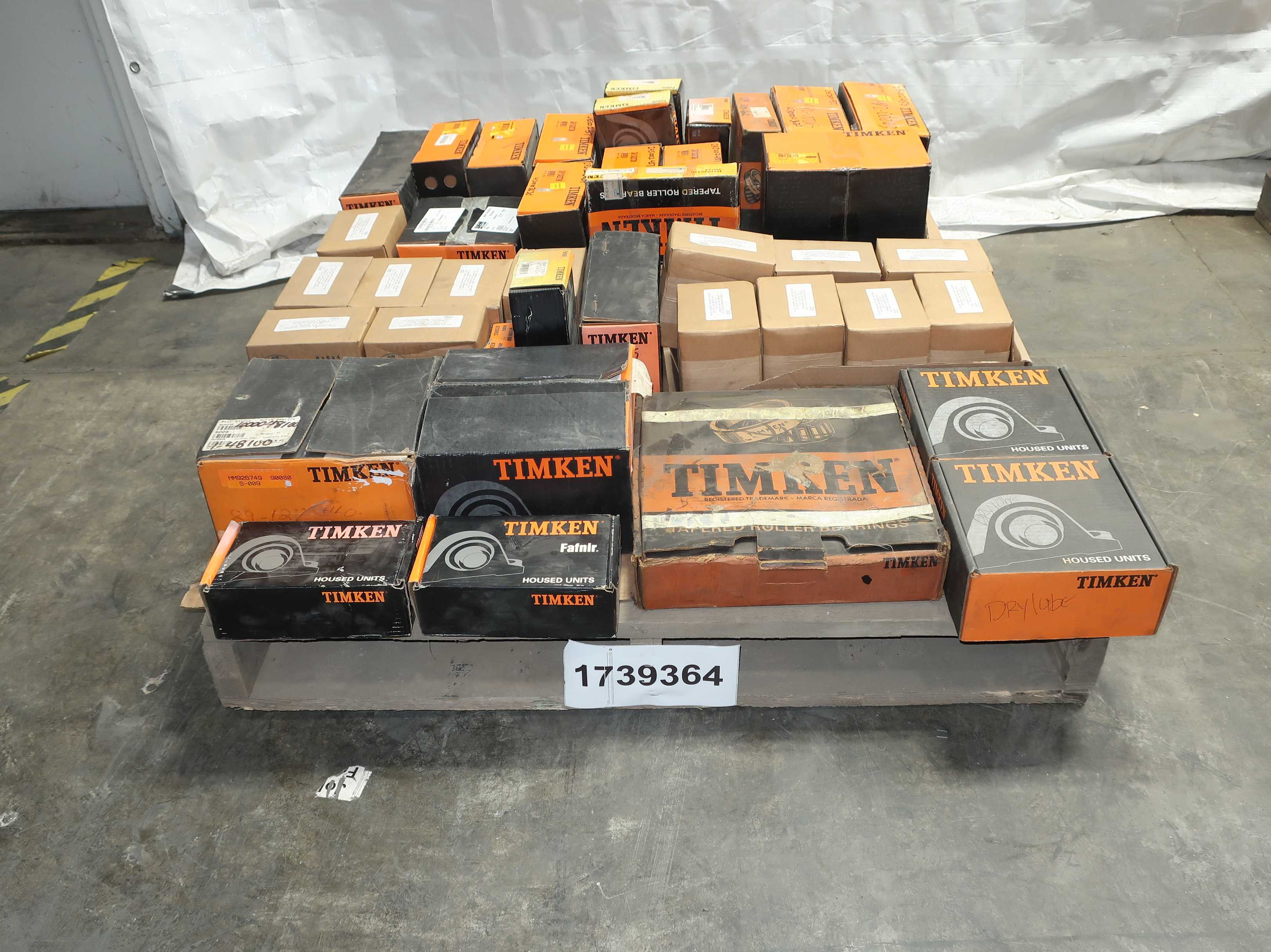 SKU 1739364 - PALLET OF ASSORTED TIMKEN BEARINGS, HOUSED UNITS, TAPERED ROLLER, PILLOW BLOCK