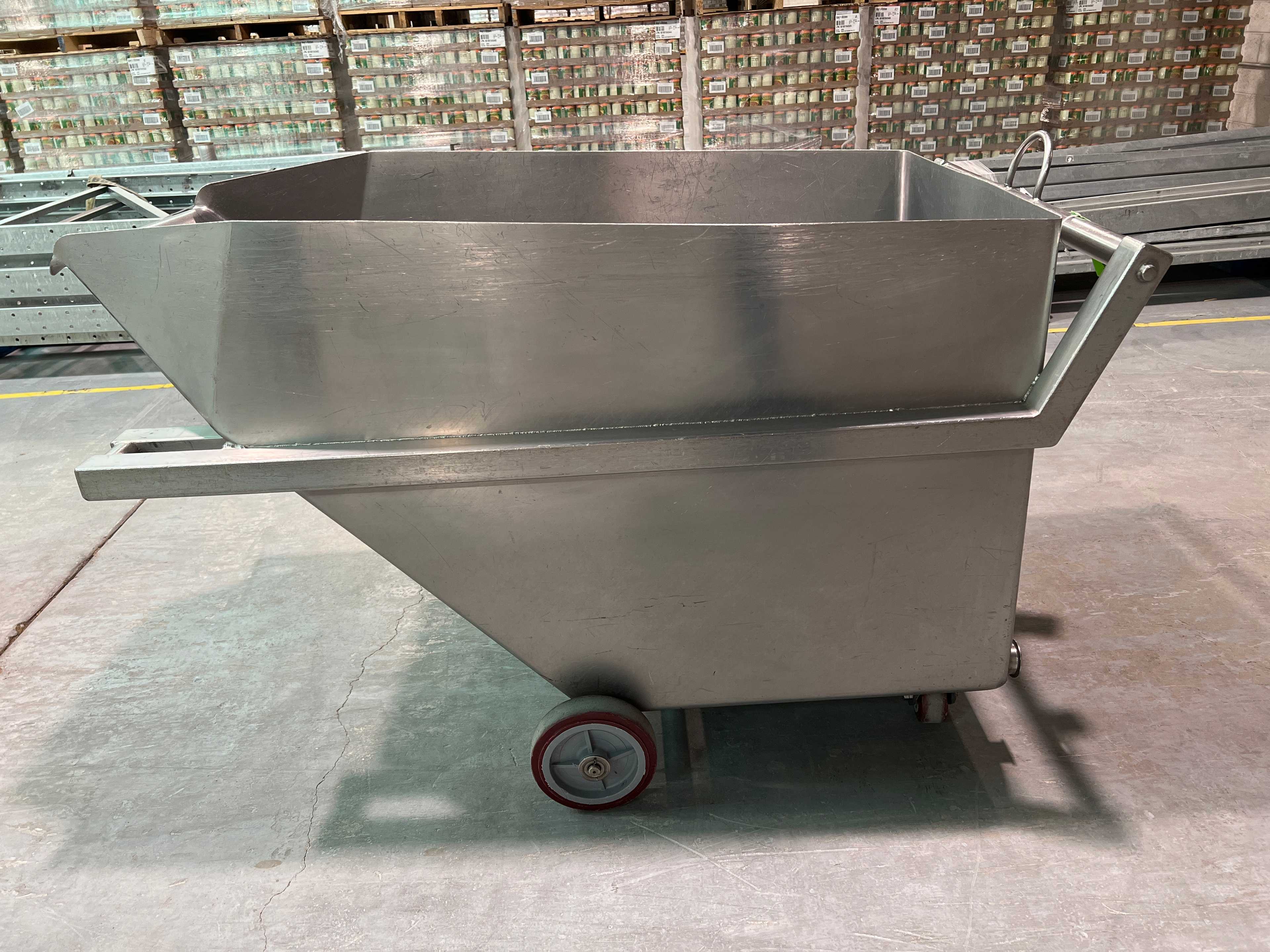 Stainless Steel Dump Cart Hopper - ROLLING CARTS