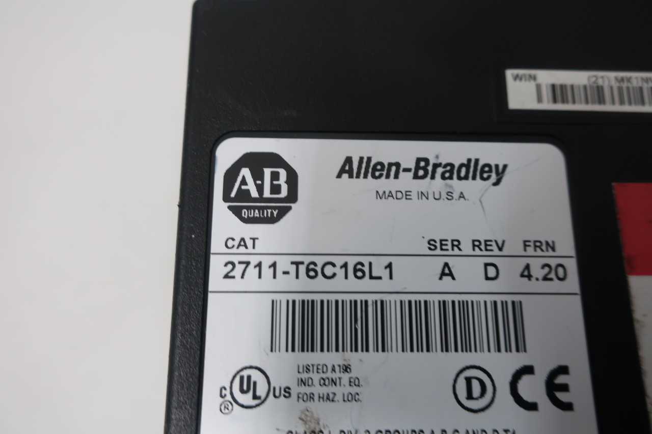 SKU 1022725 - ALLEN BRADLEY 2711-T6C16L1 PANELVIEW 600 - OPERATOR INTERFACE PANELS