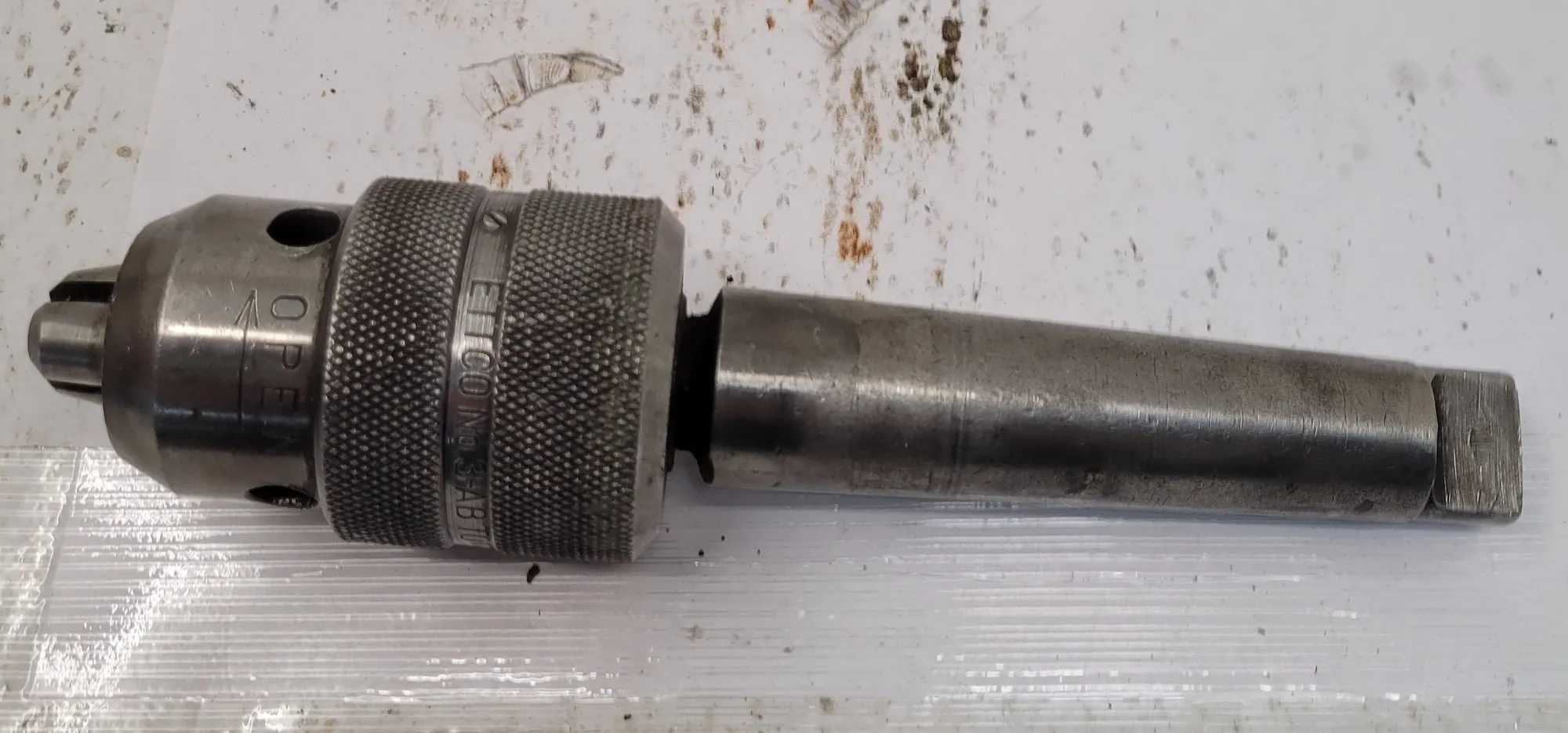 ETTCO NO 3-AB KEYLESS DRILL CHUCK, 17/32" CAPACITY, #4 MT SHANK - MACHINE TOOLING