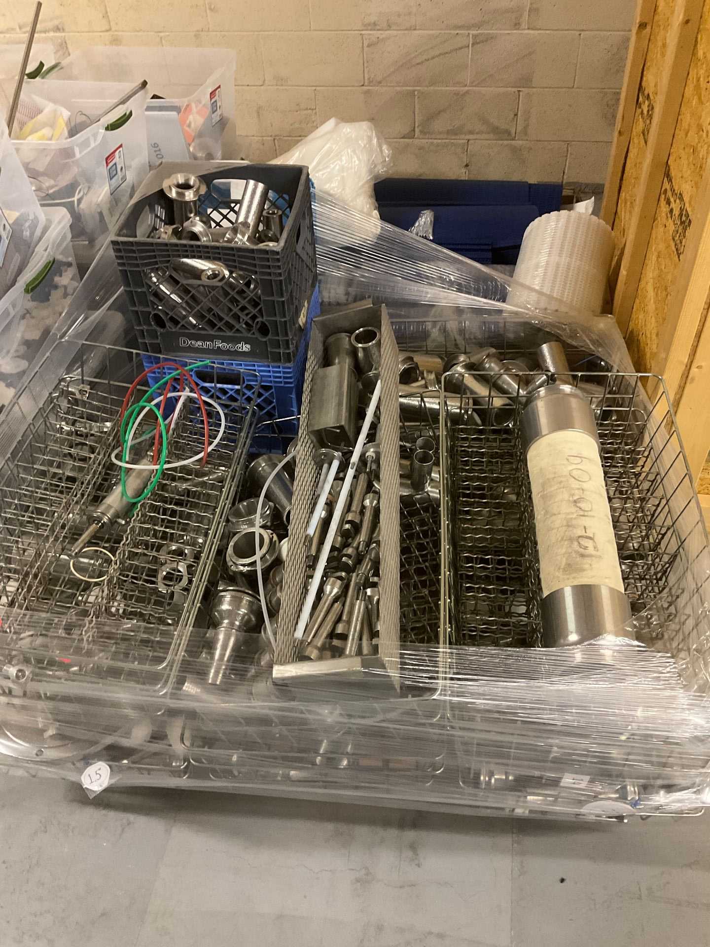12 Assorted Pallets of Food Grade Pipes, Conveyor Belts and Electrical Controls - INDUSTRIAL PARTS