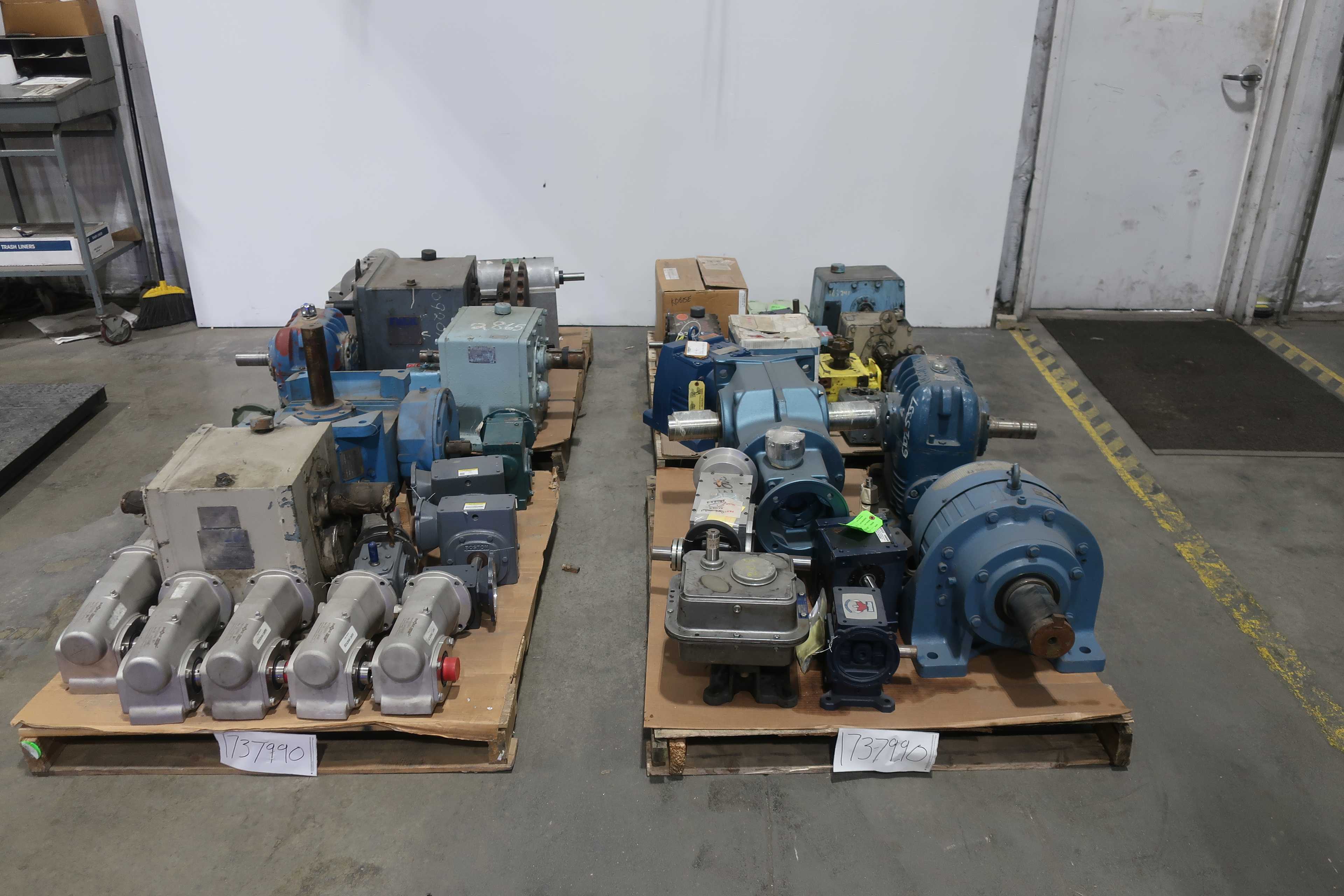 SKU 1737990 - 4 PALLETS OF ASSORTED GEAR REDUCERS - GEAR REDUCERS