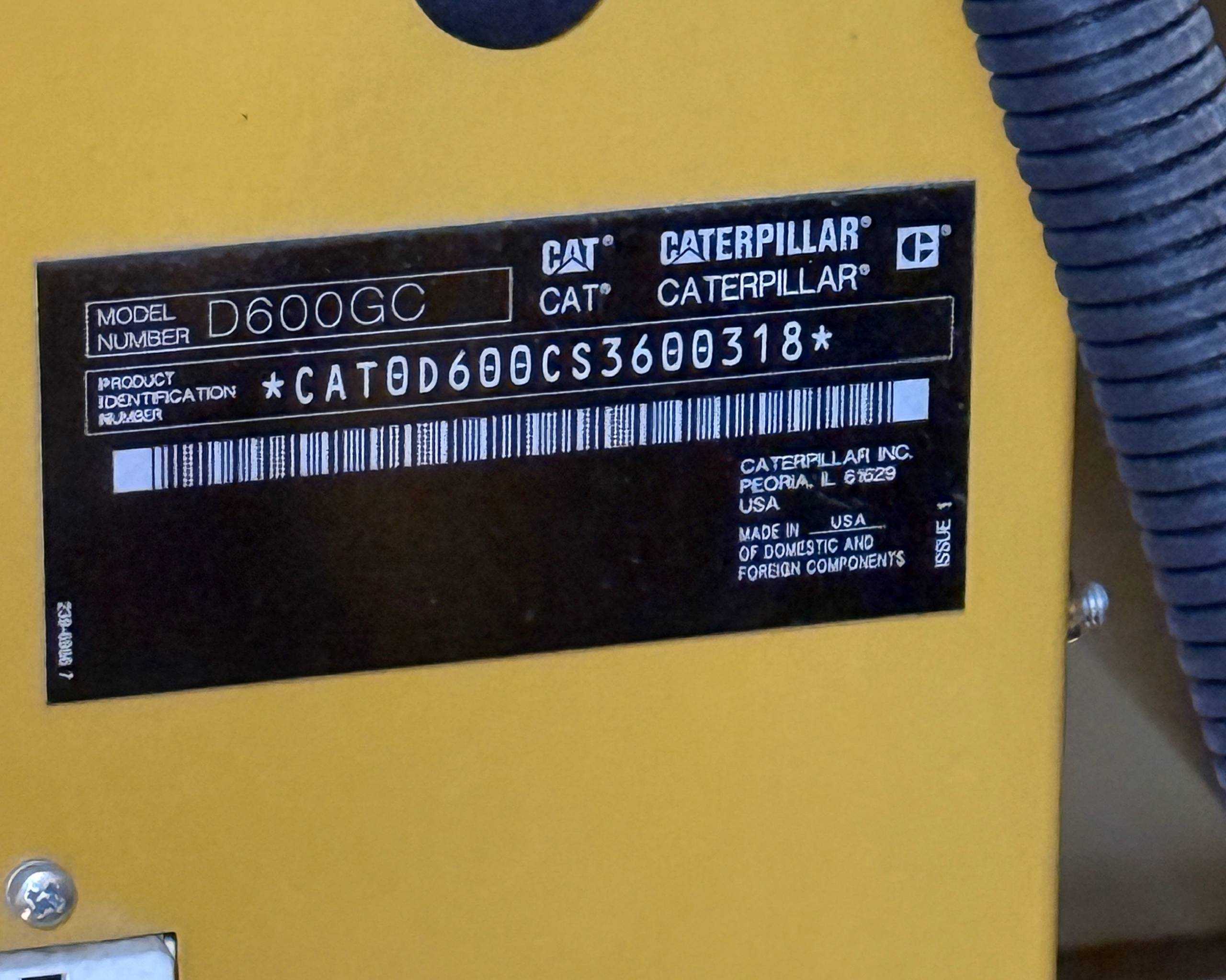 NEW CATERPILLAR C18 600 KW DIESEL GENERATOR - STANDBY POWER GENERATOR