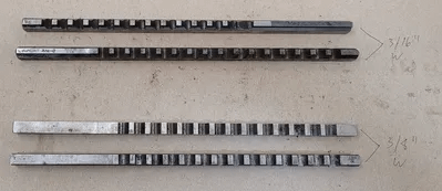 KEYSEATER BROACH SET OF 4, VARIOUS SIZES: DUMONT AND TREADWELL BRANDS INCLUDED - MACHINE TOOLING