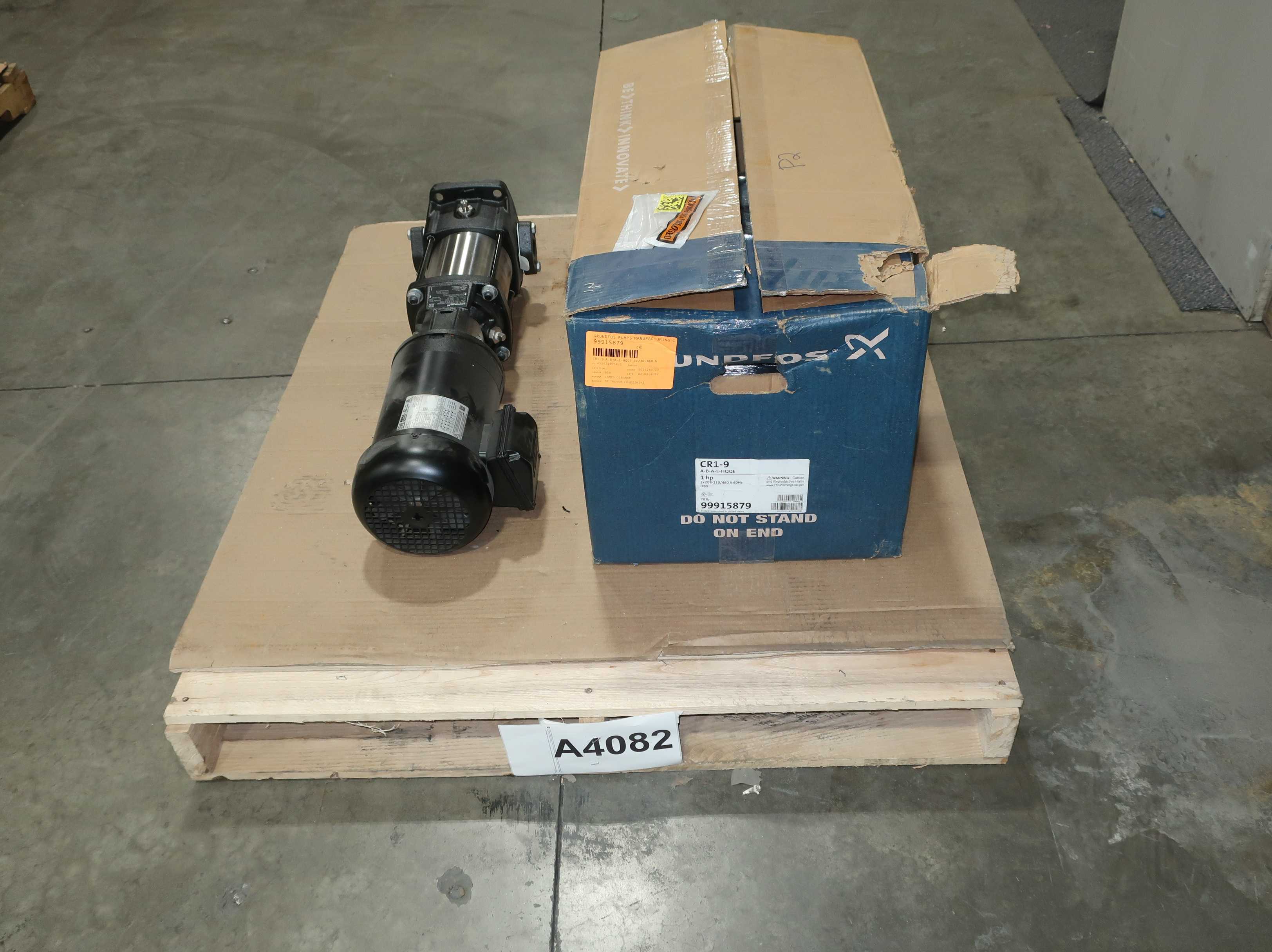 LOT OF 2 GRUNDFOS VERTICAL PUMPS, RPM 3484, GPM 9.7 - VERTICAL PUMP