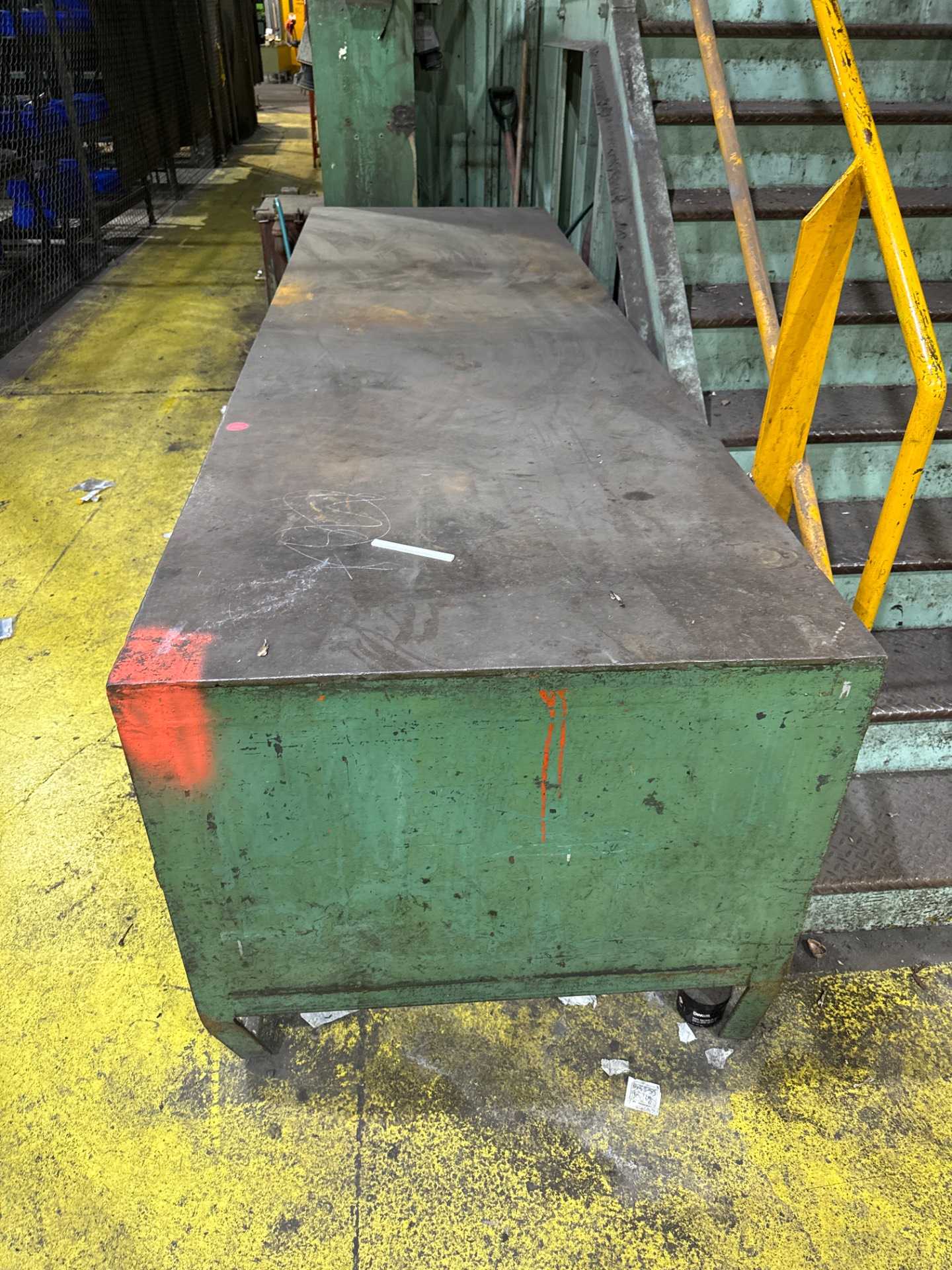 Work Table with Assorted Industrial Parts - WORK TABLE