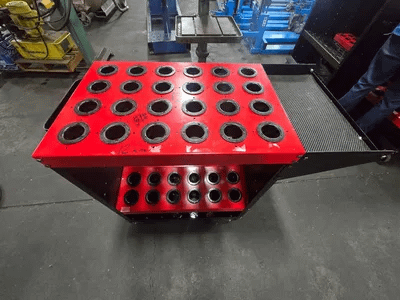 HUOT 40 TAPER TOOLSCOOT CNC TOOL CART - 48 TOOL CAPACITY - TOOL STORAGE