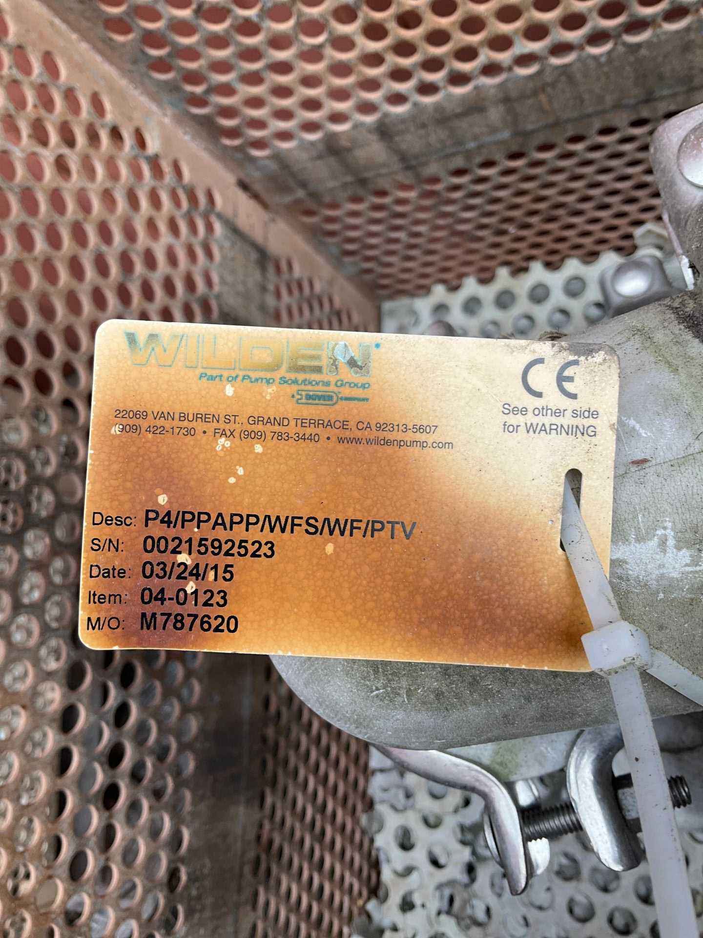 2015 WILDEN P4/PPAPP/WFS/WF/PTV DIAPHRAGM PUMP - DIAPHRAGM PUMP
