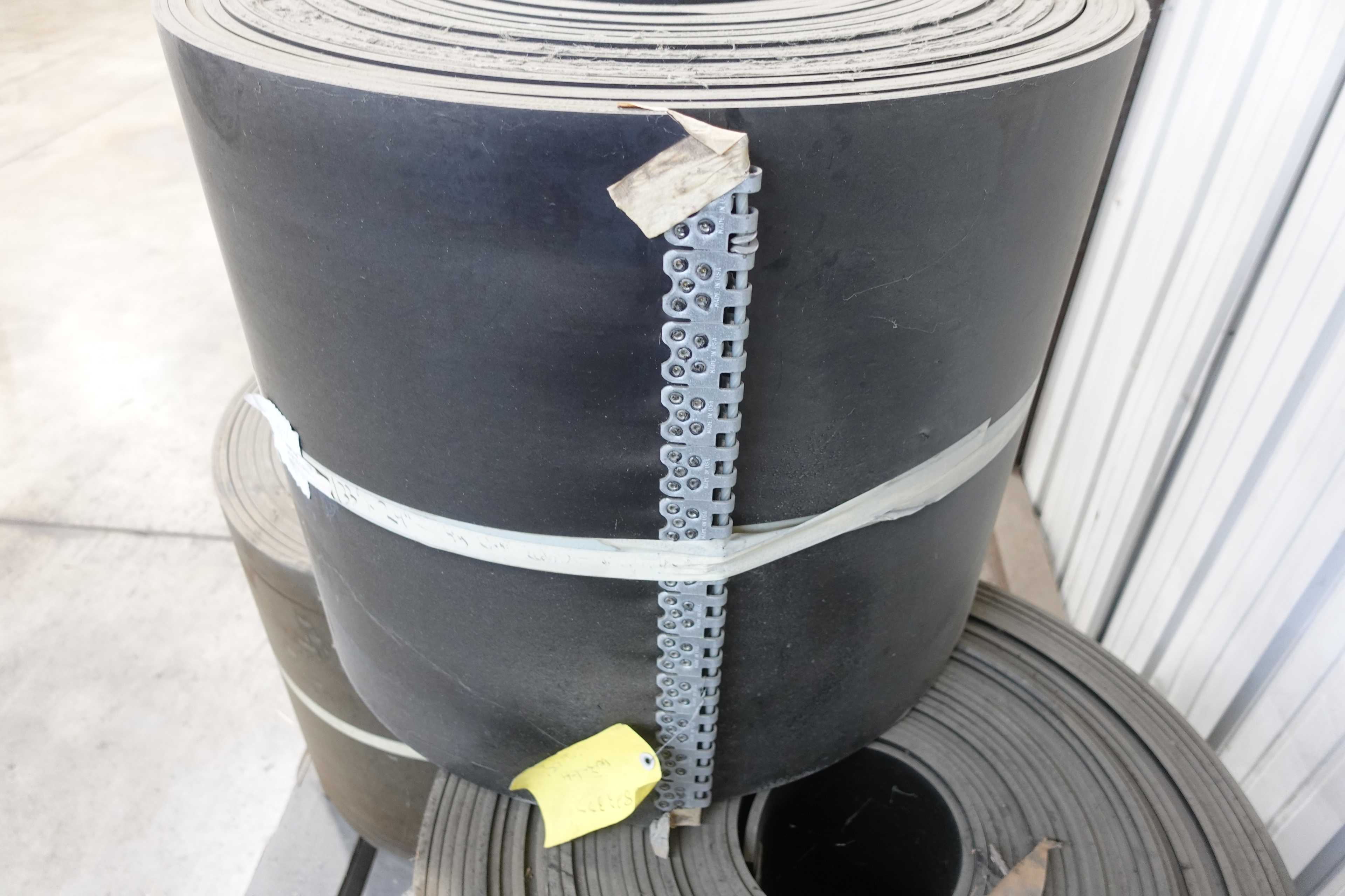 SKU 1748132 - LOT OF 3 HEAVY DUTY CONVEYOR BELTS, 24" X 133', LCD R5 - CONVEYOR PARTS