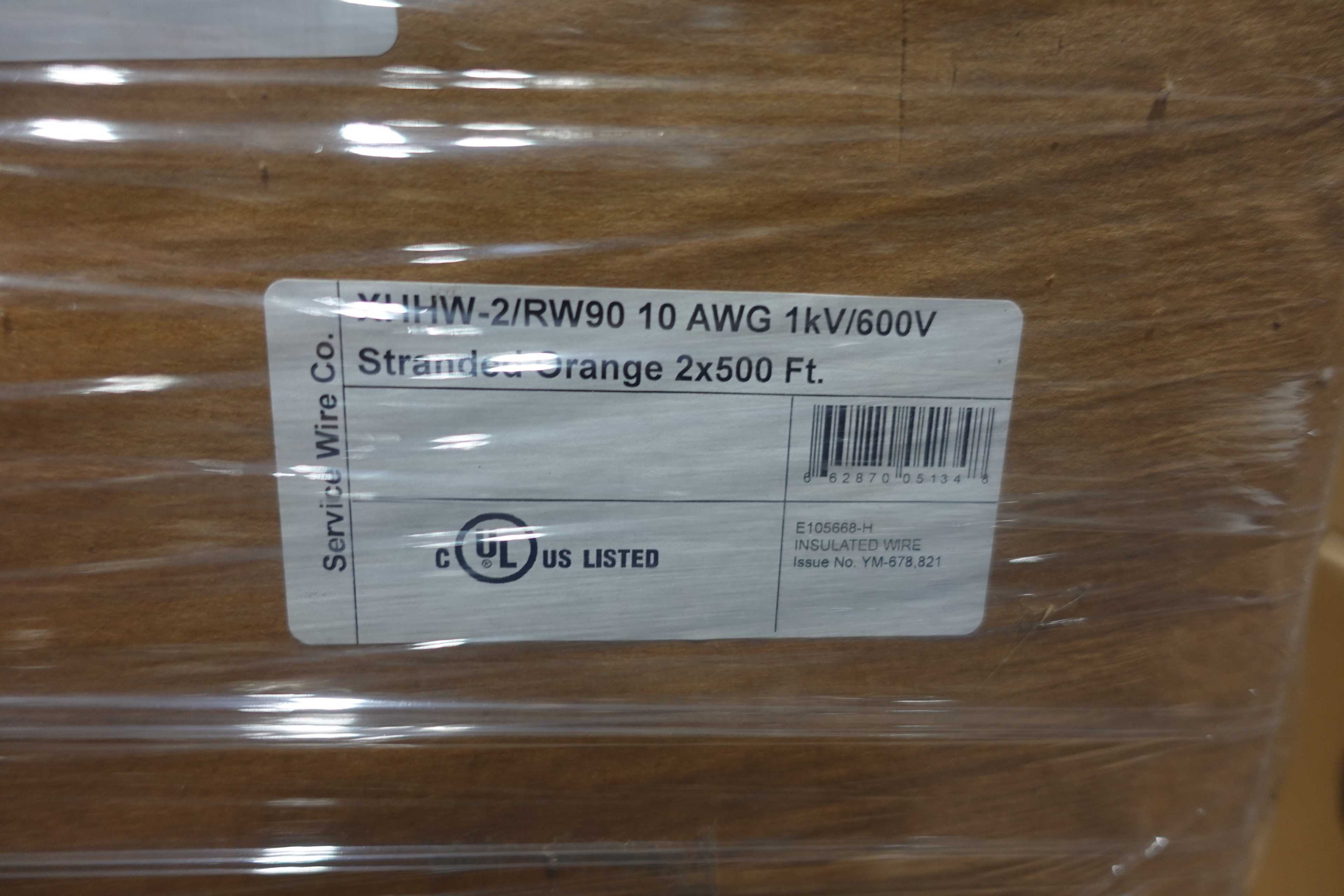 SKU 1075576 - 3 PALLETS OF SERVICE WIRE CO E105668-H 10AWG 500FT 600V-AC WIRE - ELECTRICAL WIRE