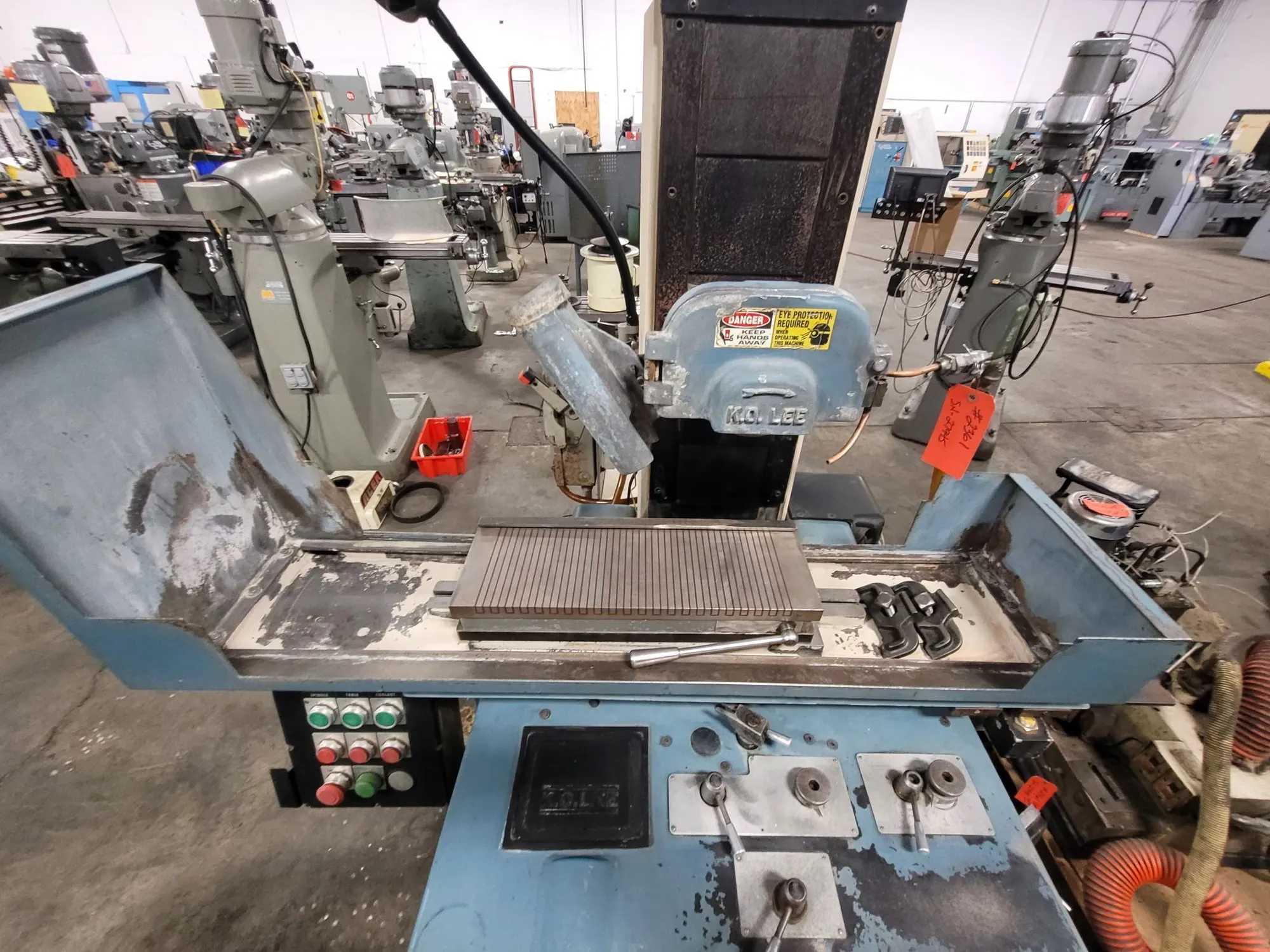 K.O. LEE SH618-2 HYDRAULIC SURFACE GRINDER, 6.25"X16" TABLE, 2 HP, 3-AXIS, MAG CHUCK - SURFACE GRINDERS