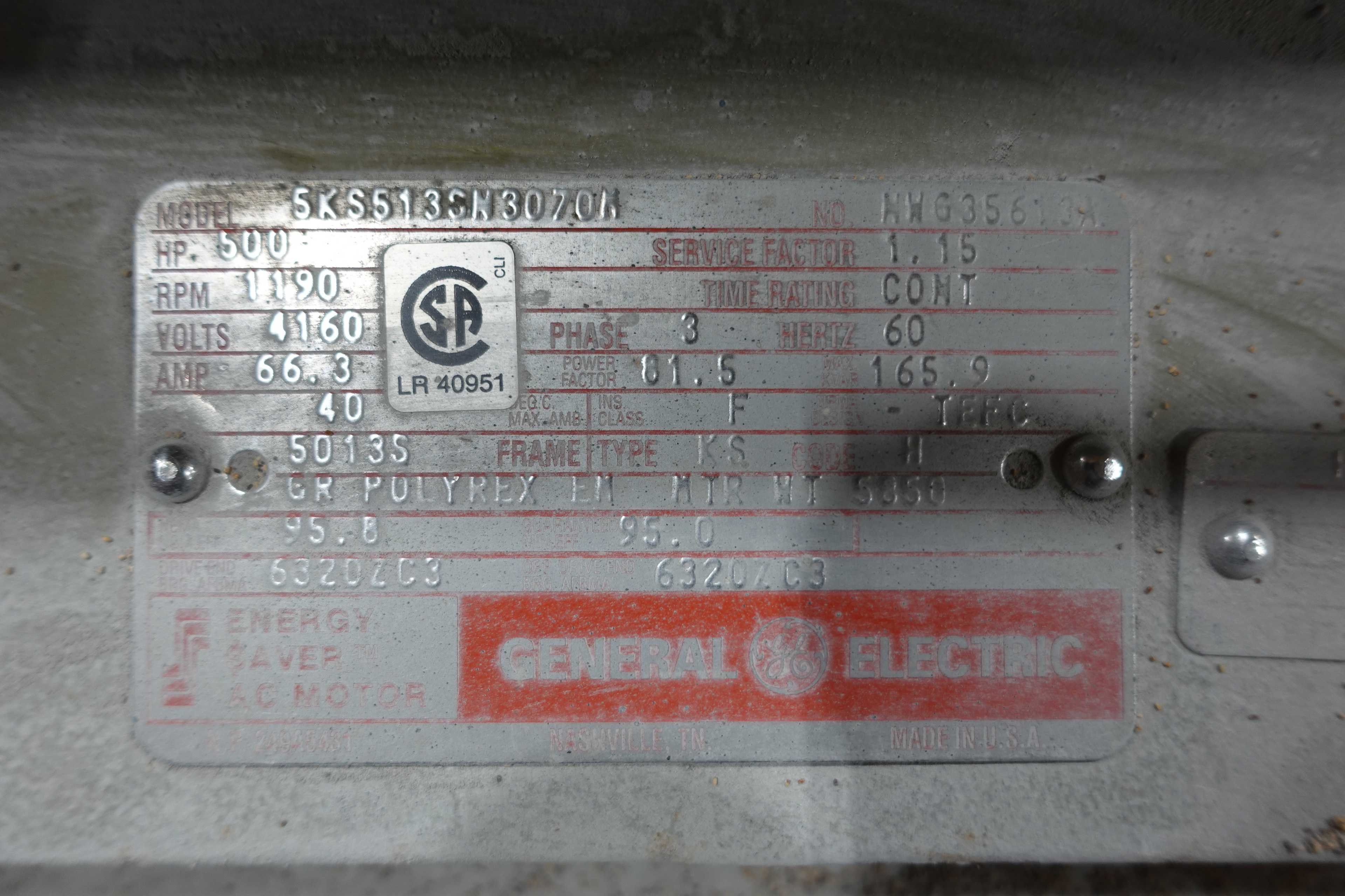GENERAL ELECTRIC 5KS513SM3070M AC MOTOR - AC MOTOR