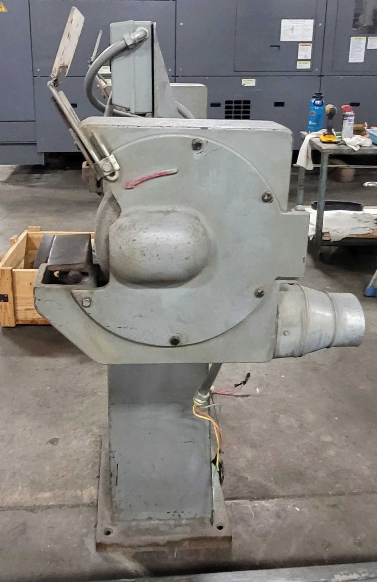 CINCINNATI MODEL 103 PEDESTAL GRINDER, 2 HP, 460V, 3PH, 1800 RPM, 12"X2"X5" WHEELS