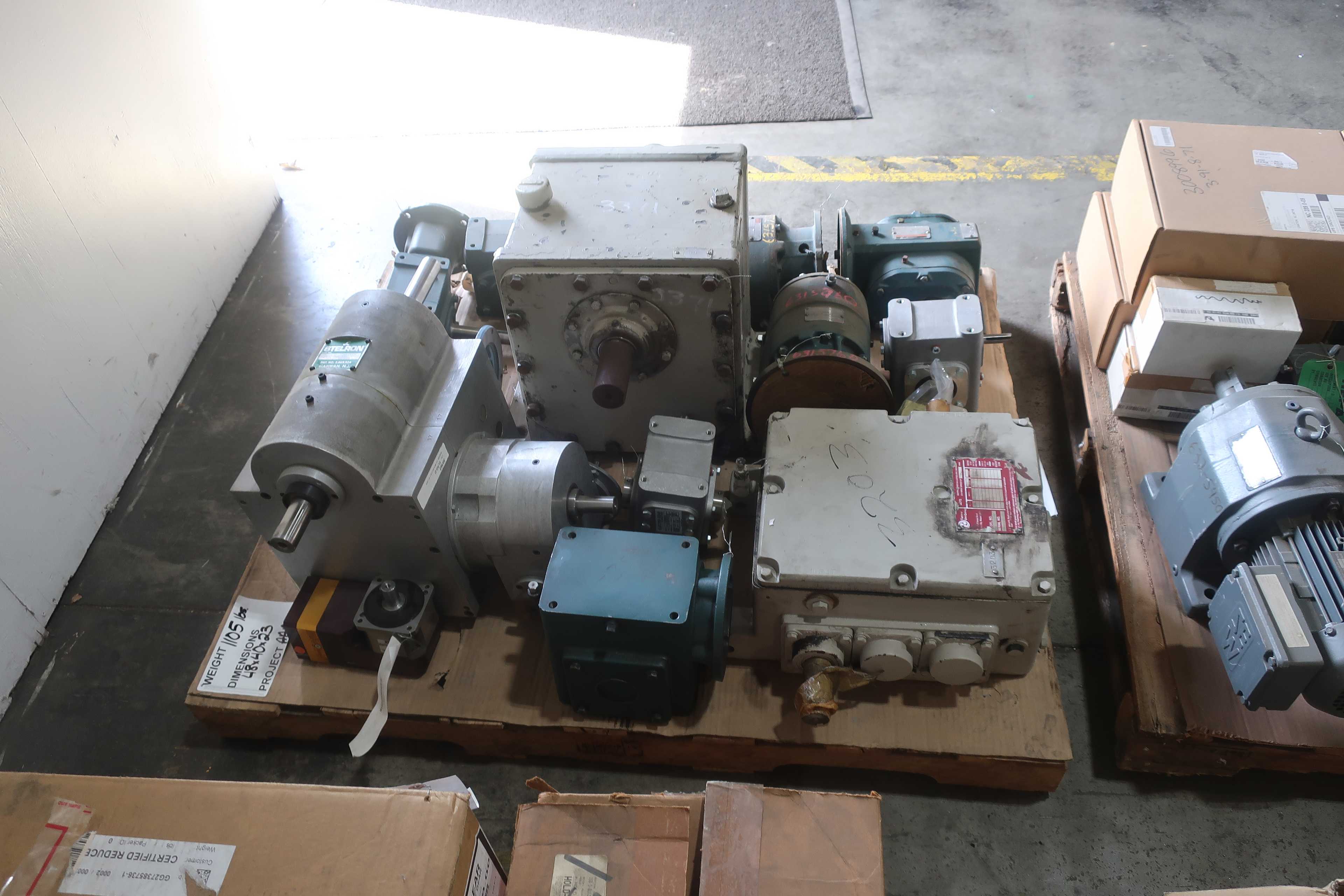 SKU 1742175 - 4 PALLETS OF ASSORTED GEAR REDUCERS - GEAR REDUCERS