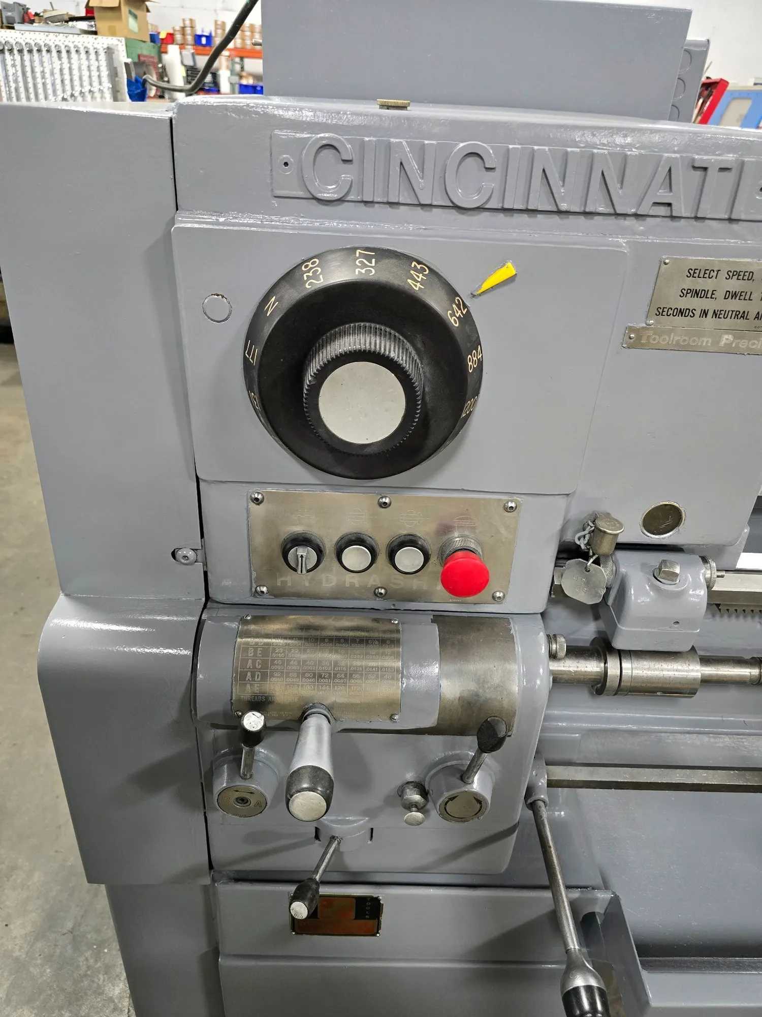 CINCINNATI HYDRASHIFT ENGINE LATHE 10X36 3HP 35-1200 RPM - MANUAL LATHES