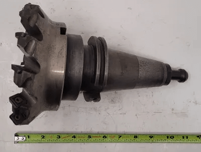 INGERSOLL 5N6J-60R00 FACE MILL W/ CAT 50 HOLDER, 6.000IN CUTTING DIA, 12 TEETH - MACHINE TOOLING