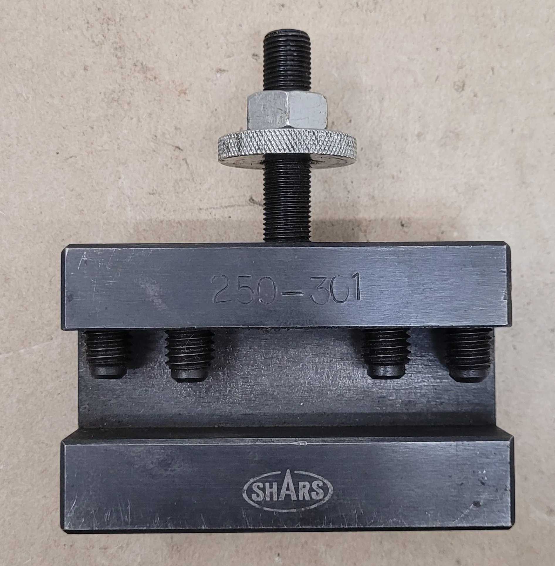 SHARS 250-301 QUICK CHANGE TOOL POST HOLDER CXA 1 (1/2"-3/4" CAPACITY, 13-18IN LATHE SWING) - MACHINE TOOLING
