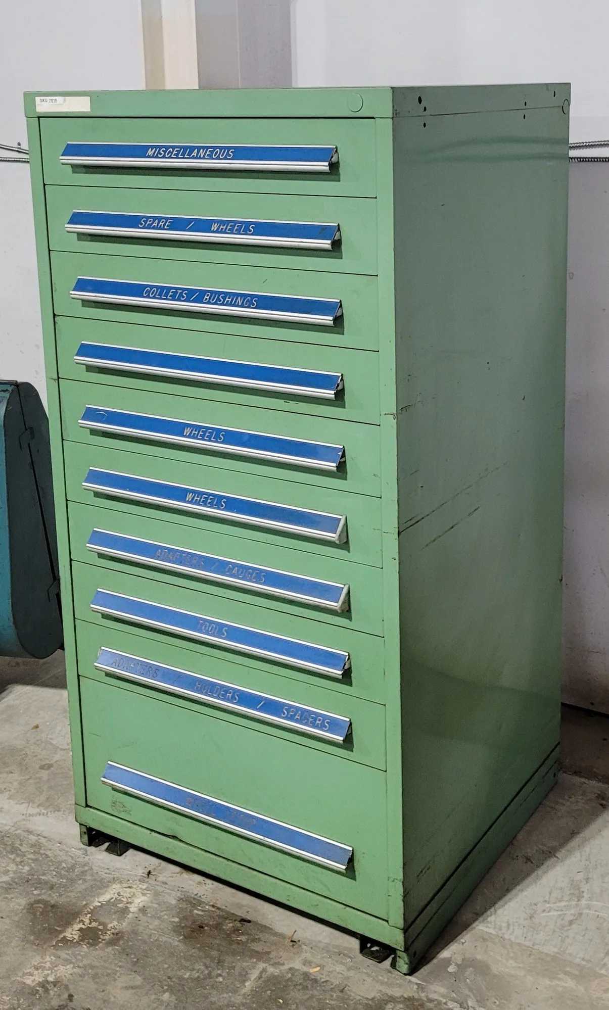STANLEY VIDMAR 10-DRAWER INDUSTRIAL STORAGE CABINET, 59-1/4"H X 30"W X 27-5/8"D - DRAWER CABINET