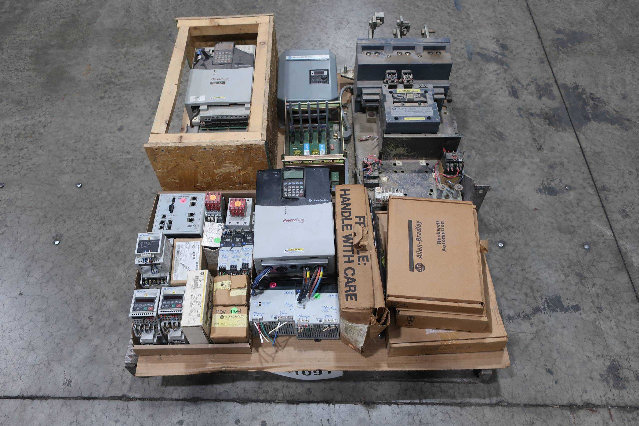PALLET OF ASSORTED ALLEN BRADLEY AUTOMATION - AUTOMATION & CONTROLS