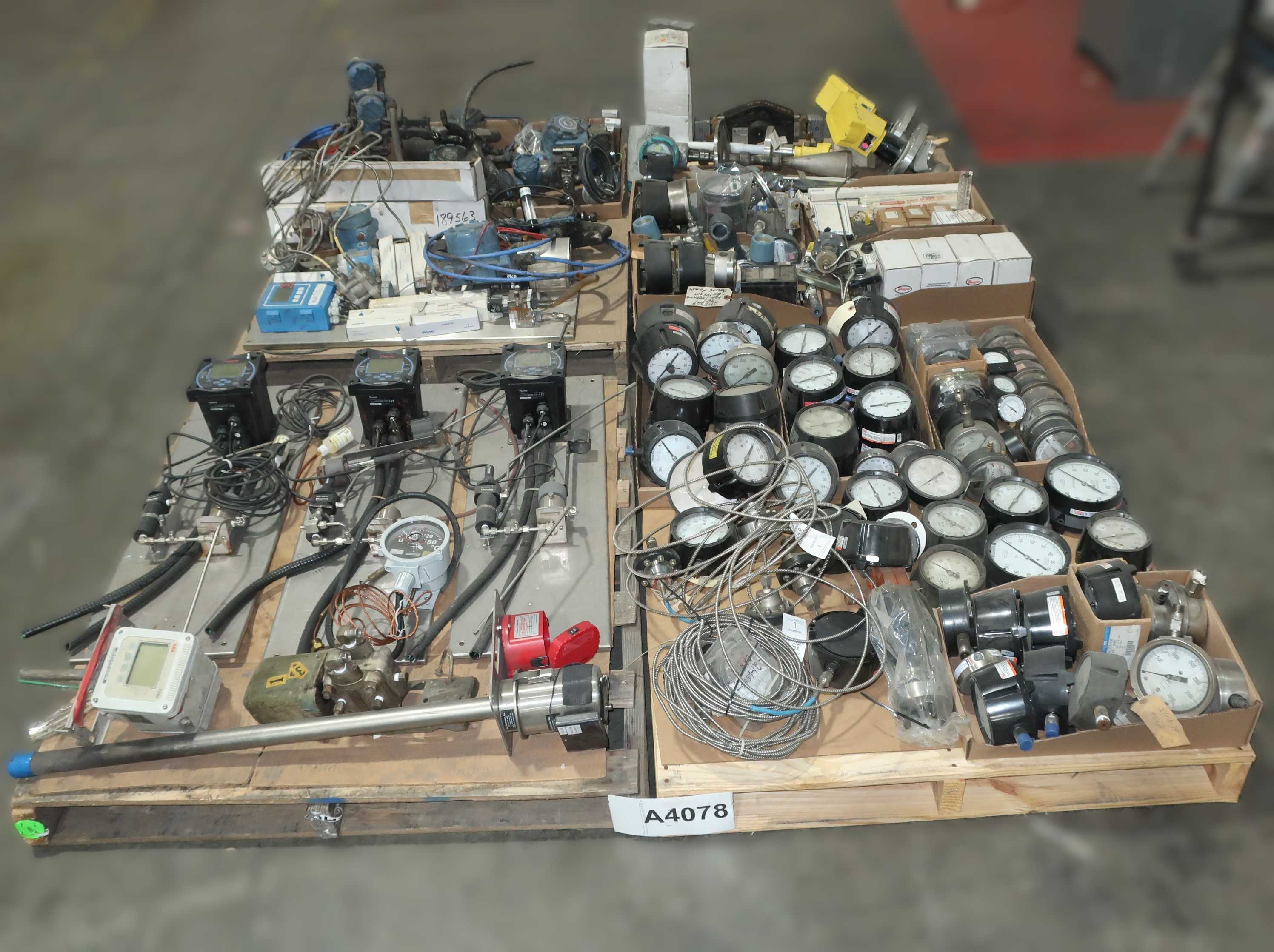 4 PALLETS OF ASSORTED INSTRUMENTATION - INSTRUMENTATION