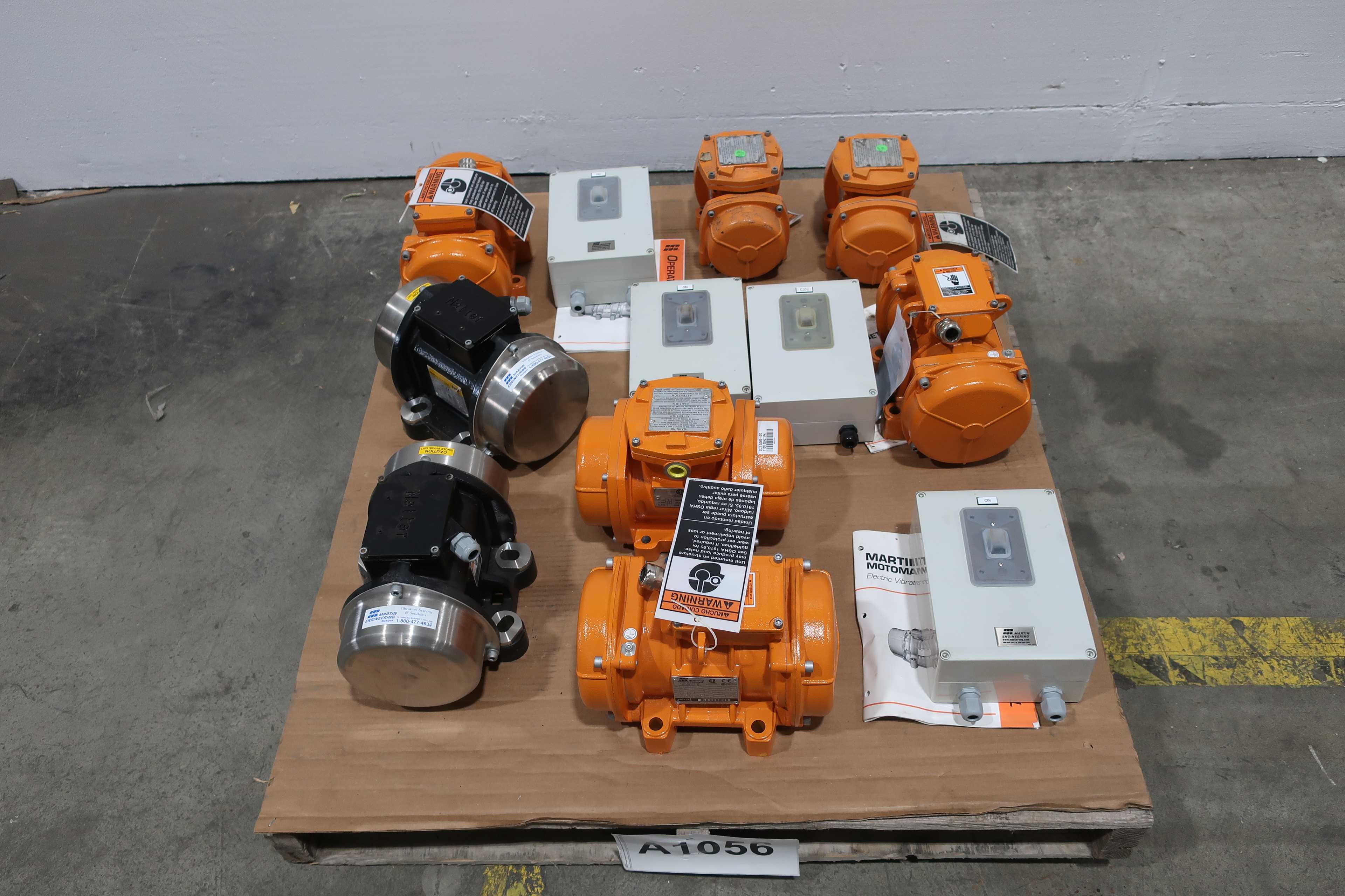 PALLET OF ELECTRIC VIBRATORS - INDUSTRIAL PARTS