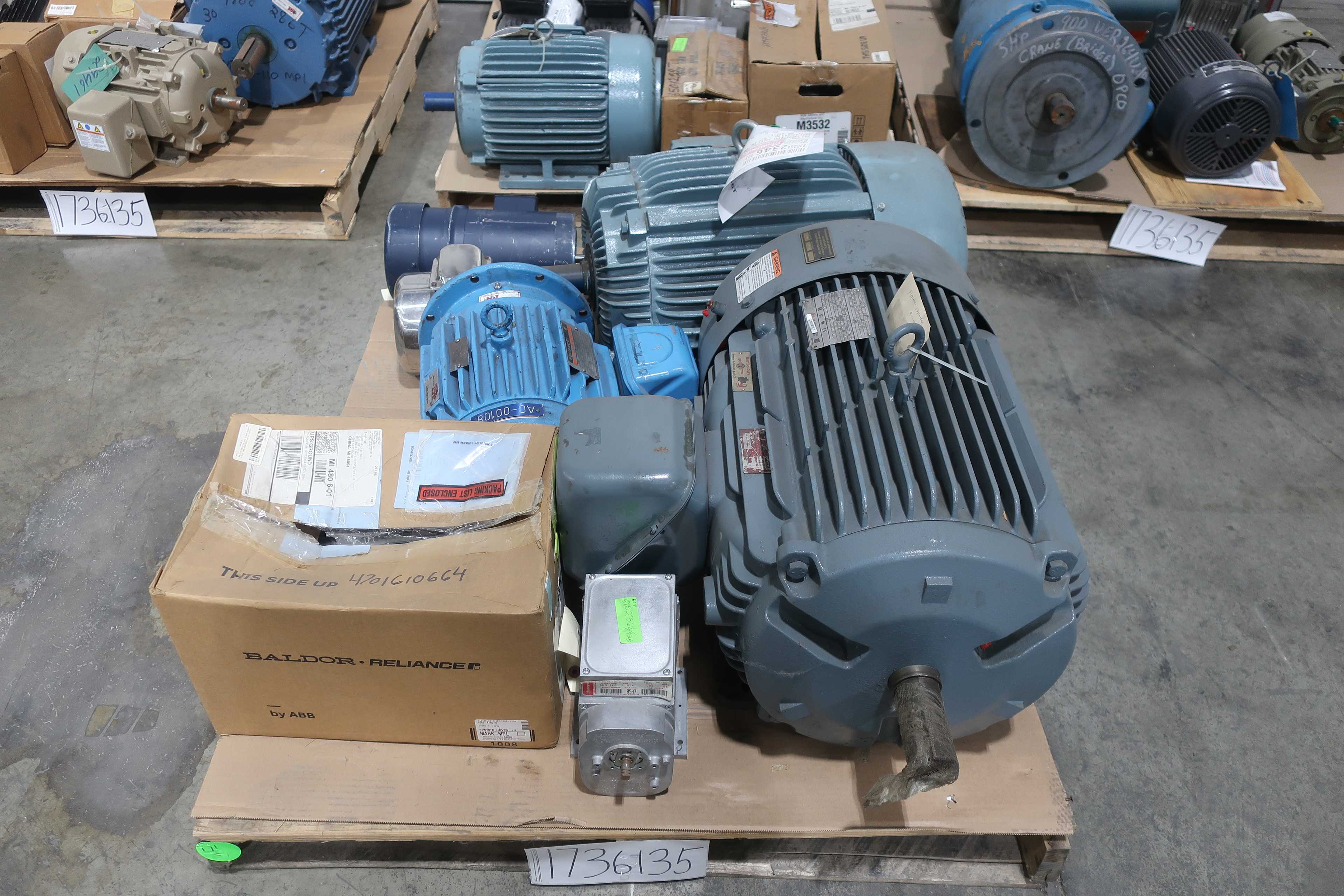 SKU 1736135 - 4 PALLETS OF ASSSORTED AC MOTORS - AC MOTOR
