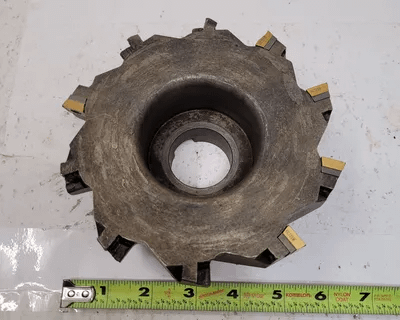 KENNAMETAL INDEXABLE INSERT SHELL MILL, 6" FACE MILL, MODEL KSSISR600SD430M6 - MACHINE TOOLING