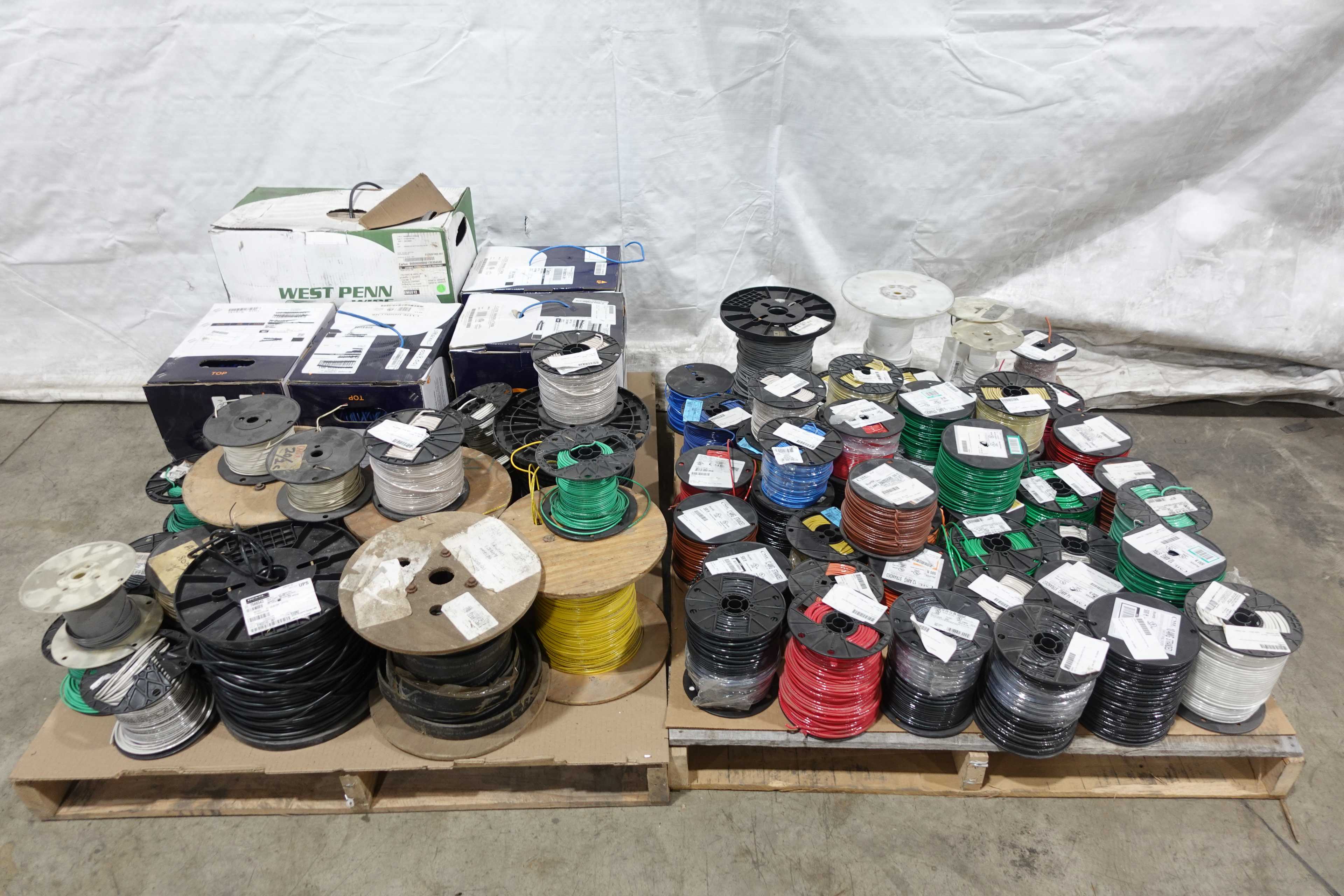 SKU 1736033 - 2 PALLETS OF ASSORTED INSULATED WIRE - ELECTRICAL WIRE