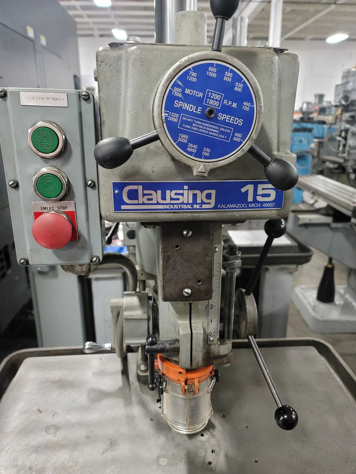 CLAUSING 1685 15” DRILL PRESS VARIABLE SPEED PRODUCTION TABLE - UPRIGHT DRILL PRESSES