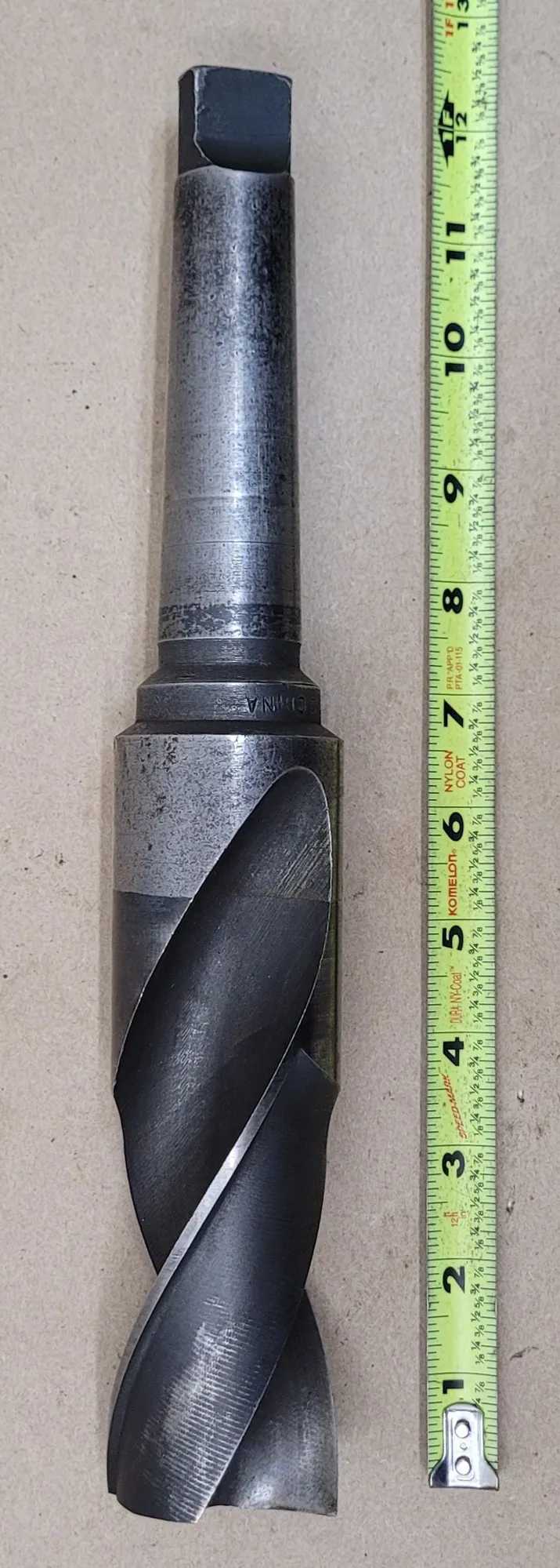 2-INCH HSS TWIST COUNTER BORE DRILL, 4MT TAPER SHANK, 12.25" OAL, 6-3/8" FLUTE LENGTH - MACHINE TOOLING