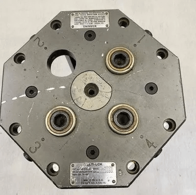 CHICK MODEL ML4B08 MULTI-LOK 4-SIDED TOMBSTONE WITH 4 VISES ATTACHED - MACHINE TOOLING