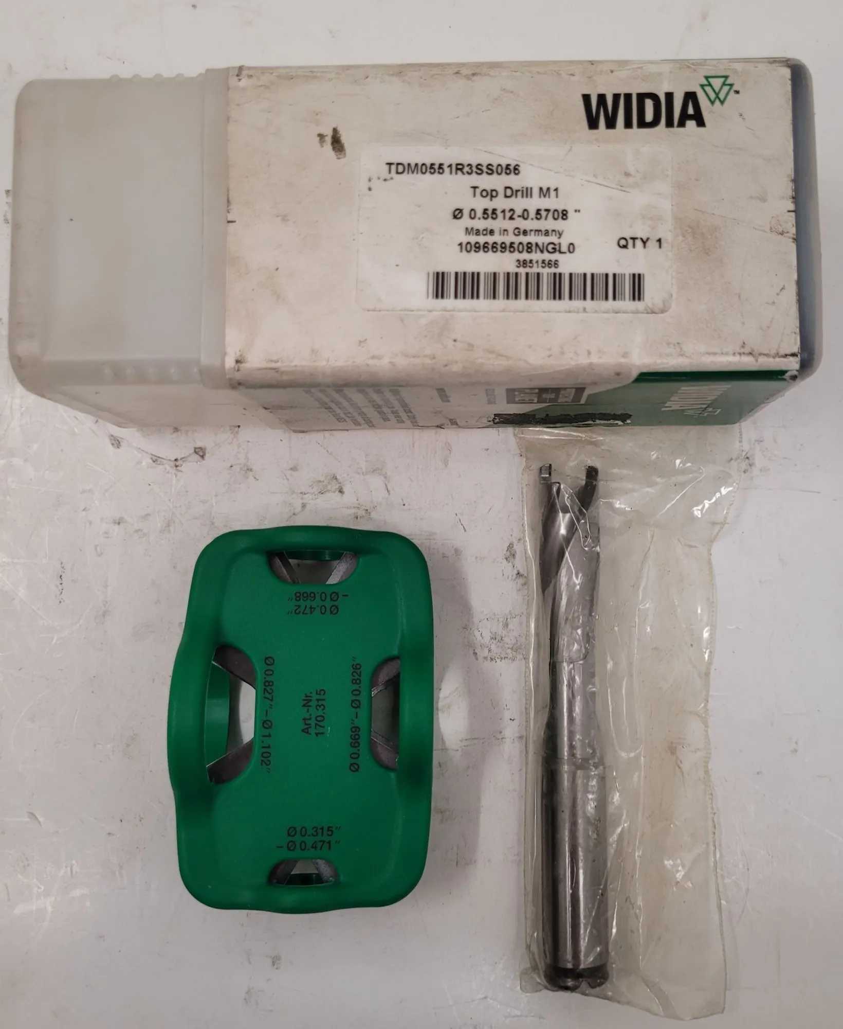 WIDIA EXCHANGEABLE DRILL TIP TDM0551R3SS056, COOLANT THROUGH, 9/16" SHANK DIA - MACHINE TOOLING