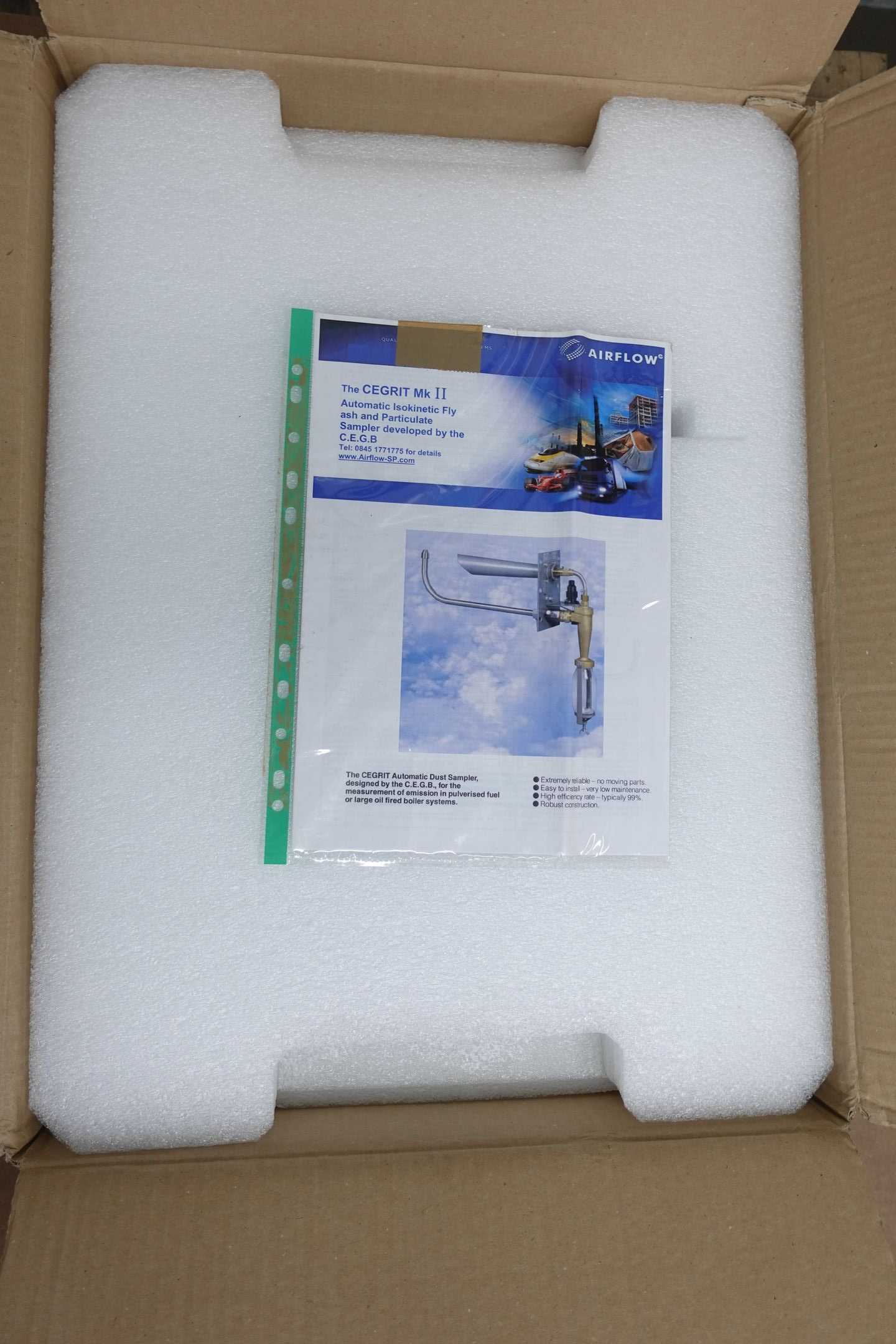 CEGRIT MK II AUTOMATIC ISOKINETIC FLY ASH AND PARTICULATE SAMPLER, NEW IN BOX - LAB & SCIENTIFIC