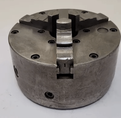 BUCK 6 INCH - 3 JAW CHUCK W/ BUCK TOOL T950 BACK PLATE - MACHINE TOOLING
