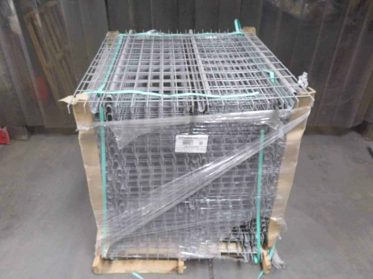 LOT OF 50 NASHVILLE WIRE D4840HA3E19 PALLET RACK 48X40.25 I/S W/F DECK W INSIDE WATERFALL WIRE DECK - PALLET RACKING